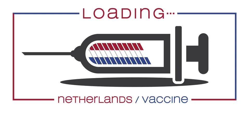 Vaccine and loading concept vector illustration, country flag. Stock Illustration