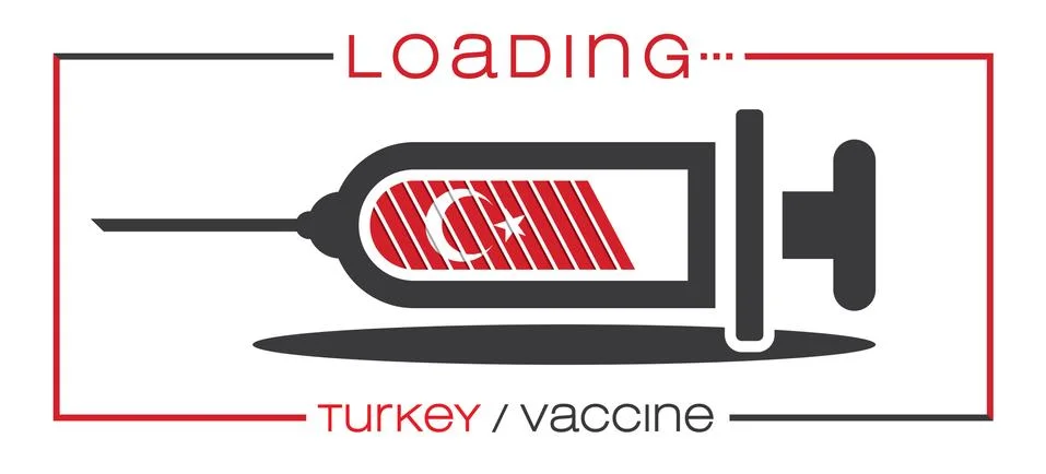 Vaccine and loading concept vector illustration, country flag. Stock Illustration