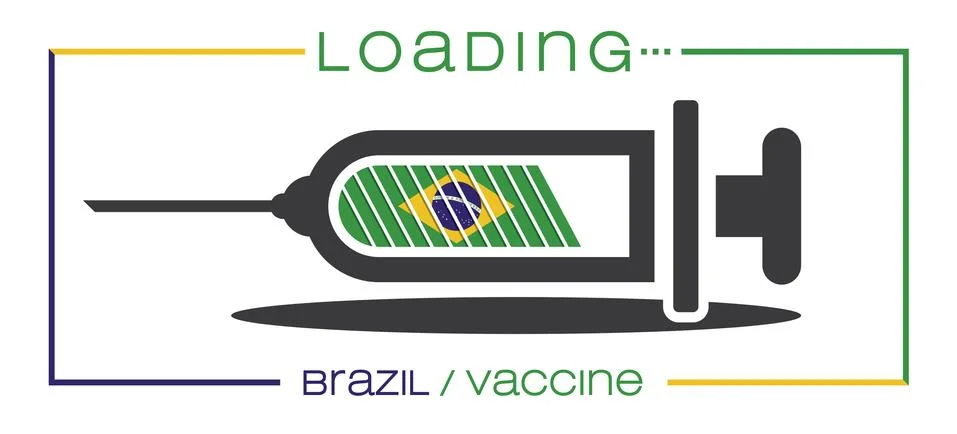 Vaccine and loading concept vector illustration, country flag. Stock Illustration