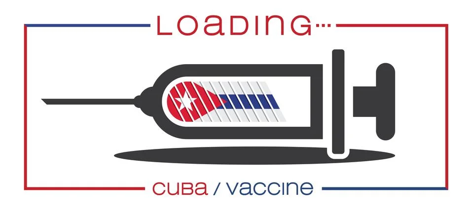 Vaccine and loading concept vector illustration, country flag. Stock Illustration