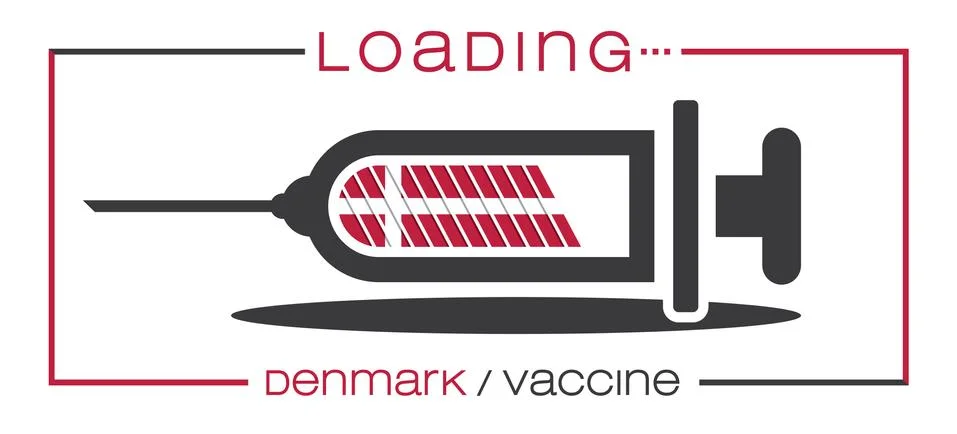 Vaccine and loading concept vector illustration, country flag. Stock Illustration