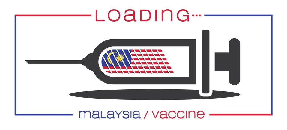 Vaccine and loading concept vector illustration, country flag. Stock Illustration