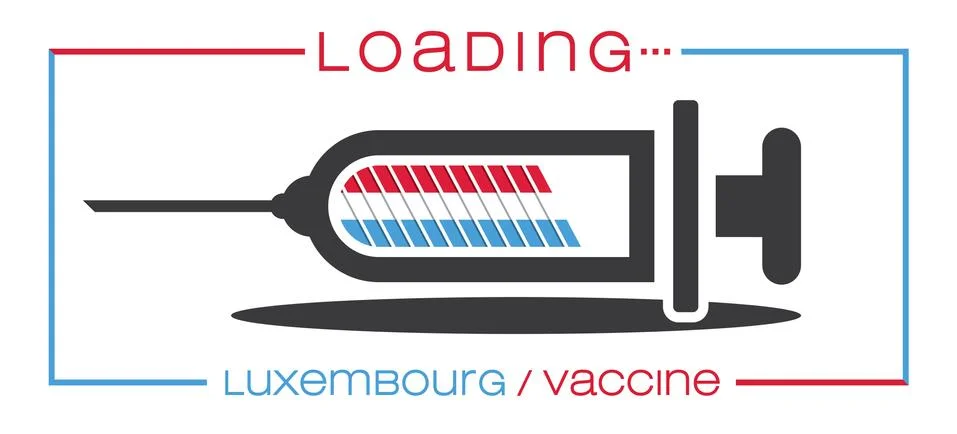 Vaccine and loading concept vector illustration, country flag. Stock Illustration