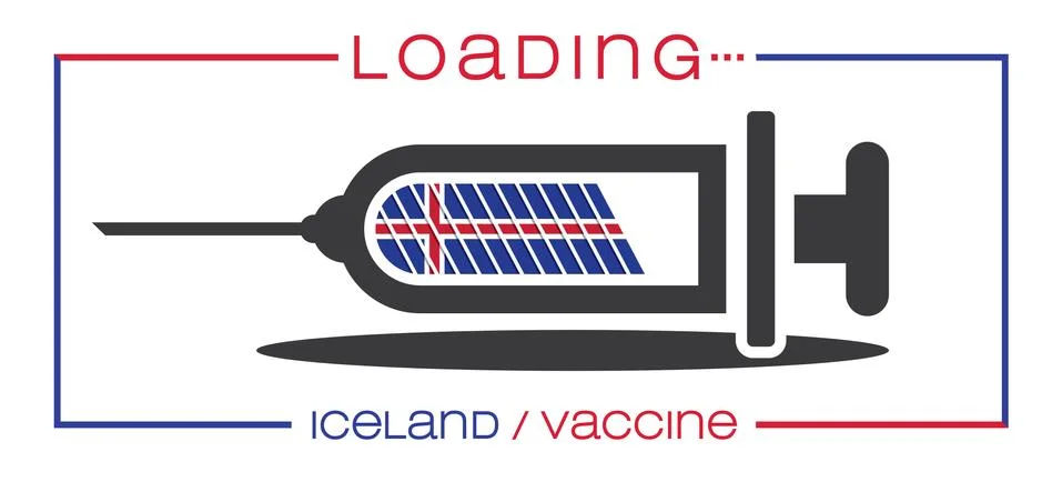 Vaccine and loading concept vector illustration, country flag. Stock Illustration