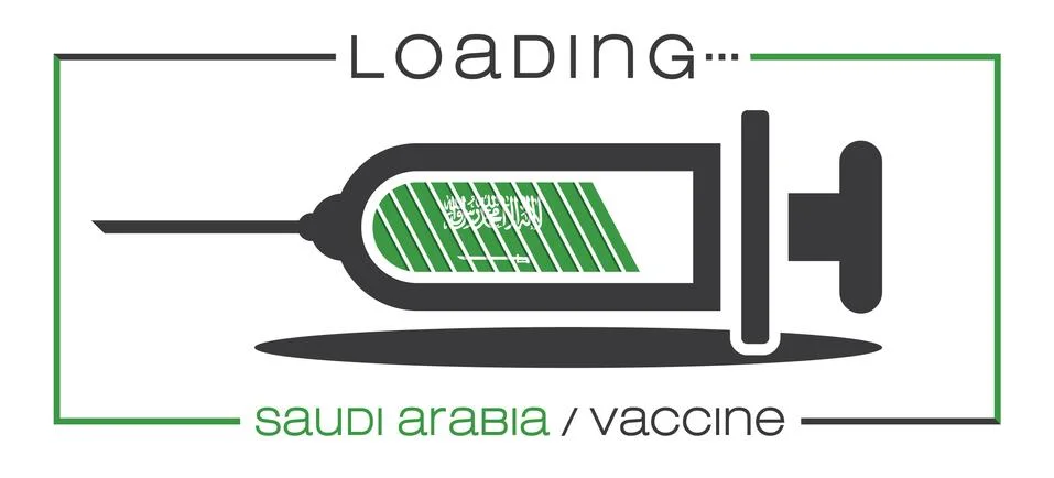 Vaccine and loading concept vector illustration, country flag. Stock Illustration