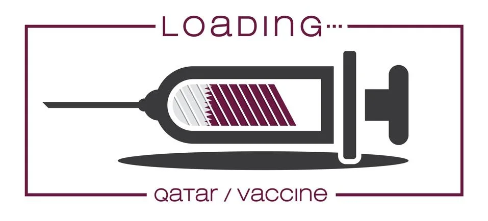 Vaccine and loading concept vector illustration, country flag. Stock Illustration