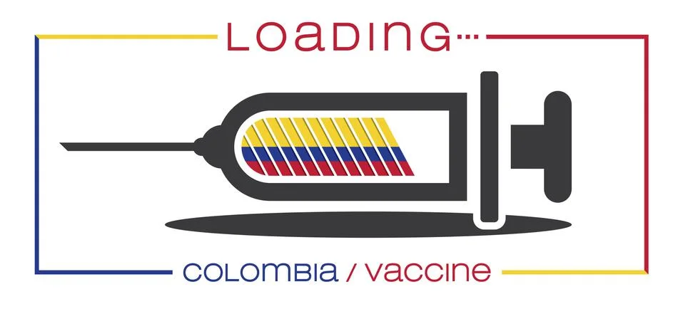 Vaccine and loading concept vector illustration, country flag. Stock Illustration