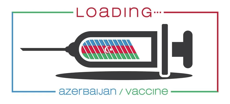 Vaccine and loading concept vector illustration, country flag. Stock Illustration