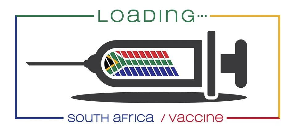 Vaccine and loading concept vector illustration, country flag. Stock Illustration