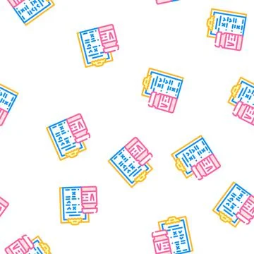 Vaccine and test questionnaire vector seamless pattern Illustrazione stock