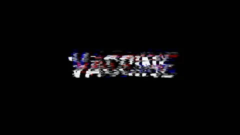 Vaccine. Animation of Text With Glitch Effect Video stock 127192526