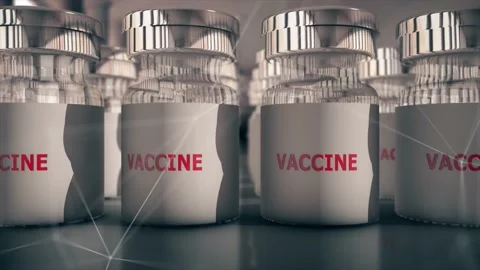 Vaccine Bottles 4k Stock Footage 145839799