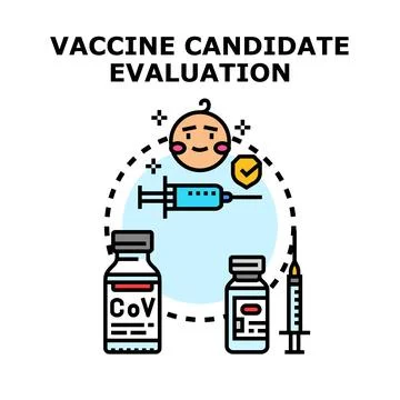 Vaccine candidate evaluation for child immunity development Stock Illustration