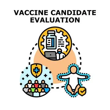 Vaccine candidate evaluation process for public health protection Stock Illustration