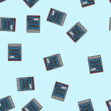 Vaccine cold storage vector seamless pattern Illustrazione stock