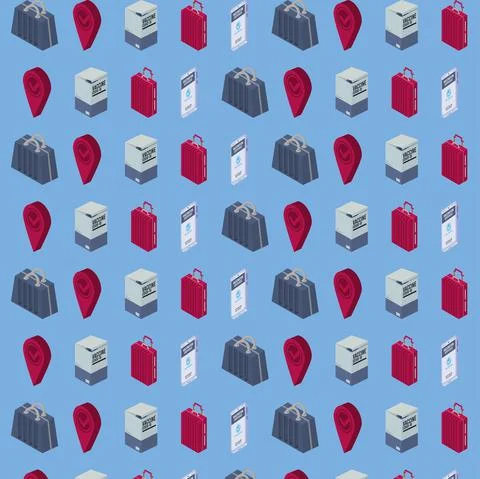 Vaccine covid19 isometric pattern Stockillustratie