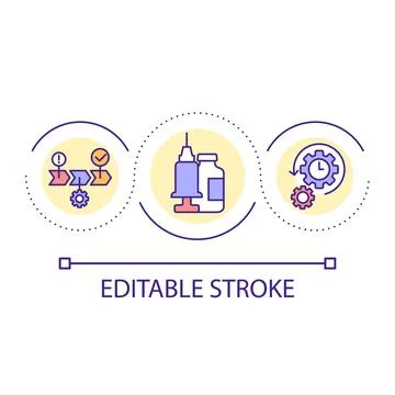 Vaccine design loop concept icon Stock Illustration