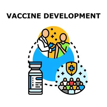 Vaccine development process for public health protection Stock Illustration