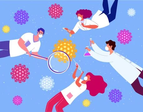 Vaccine discovery concept. Illustrazione stock