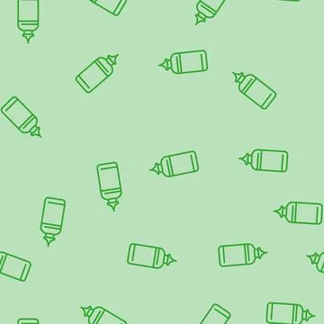Vaccine dropper line seamless pattern Illustrazione stock