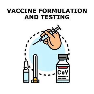 Vaccine formulation and testing for global health prevention Stock Illustration