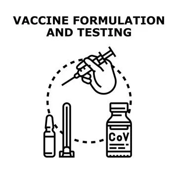Vaccine formulation and testing for global health prevention Stock Illustration