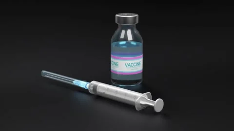 Vaccine Loop On Black Background 스톡 동영상 156210037