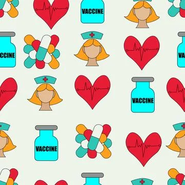 Vaccine pattern Stock Illustration