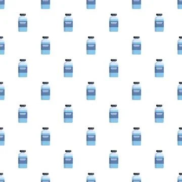 Vaccine vial seamless pattern creating medical background Stock Illustration