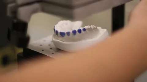 Vaccum mold on plaster casting 스톡 동영상 10709911