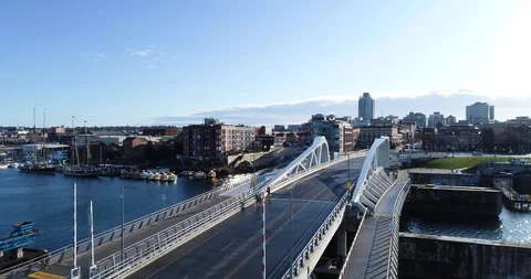Vacent Johnson Street Bridge Stock Footage 127593729