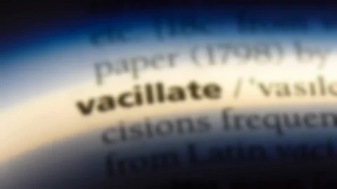 Vacillate word in a dictionary. Stock Footage 99562681