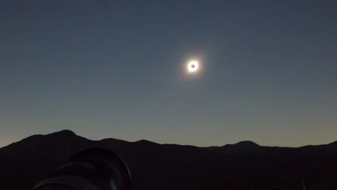 Vacuna, Chile - 2019-07-02 - Total Solar Eclipse Stock Footage 113410750