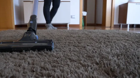 Vacuum the carpet Stock Footage 127036641