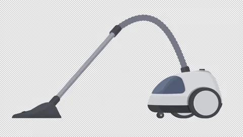 Vacuum cleaner. Animation to vacuum the alpha channel is enabled. Cartoon Stock Footage 157686271
