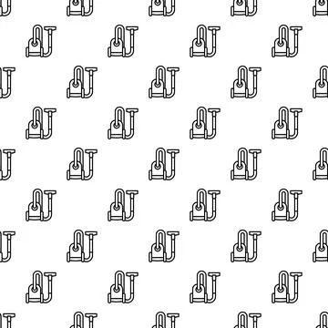 Vacuum cleaner appliances seamless pattern on white background Stock Illustration