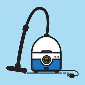 Vacuum cleaner cartoon vector design. Stock Illustration