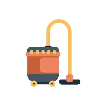Vacuum cleaner cleaning dust using suction power Illustrazione stock