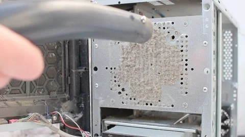 Vacuum Cleaner Dust Computer case Stock-Footage 49057558