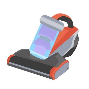 Vacuum cleaner in flat design. Scrubbing and washing cleanup appliance. Vec.. Stock Illustration