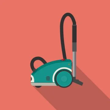 Vacuum cleaner flat illustration Stock Illustration