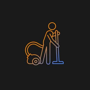 Vacuum cleaner gradient vector icon for dark theme Stock Illustration