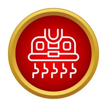 Vacuum cleaner head sweeping dust particles icon Illustrazione stock