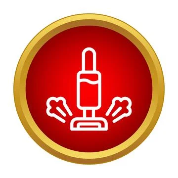 Vacuum cleaner icon cleaning services round button イラスト素材