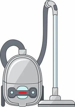 Vacuum Cleaner Icon in flat style. Vector Illustration Stock Illustration