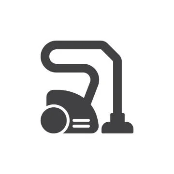 Vacuum cleaner icon vector, filled flat sign, solid pictogram Illustrazione stock