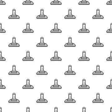 Vacuum cleaner nozzle brush head seamless pattern Illustrazione stock