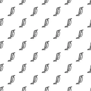 Vacuum cleaner outline seamless pattern background illustration Stock Illustration