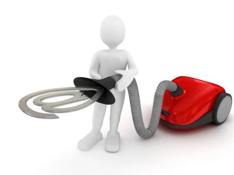 Vacuum cleaner over white Illustrazione stock