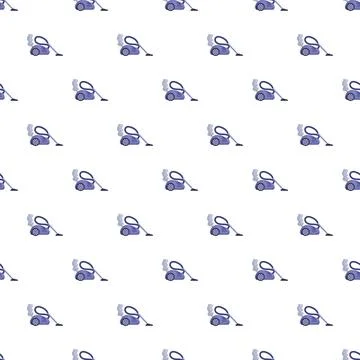 Vacuum cleaner pattern for home cleaning and housework Stock Illustration